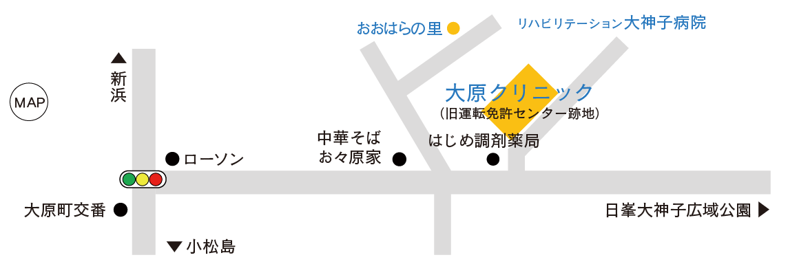 大原クリニック周辺地図